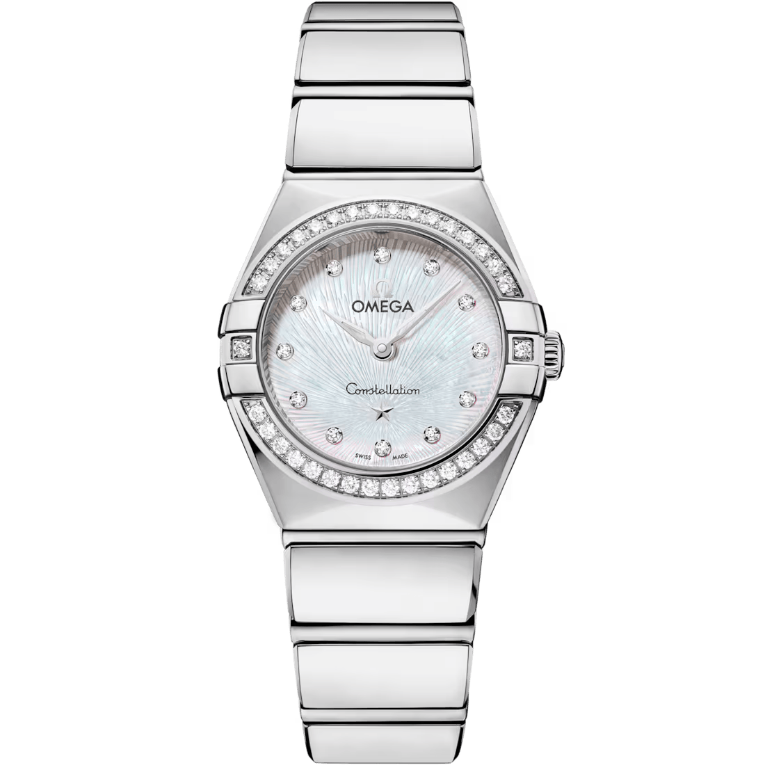 Constellation 25mm with Mother of Pearl Supernova Diamond Dial and Diamond Bezel in Stainless Steel