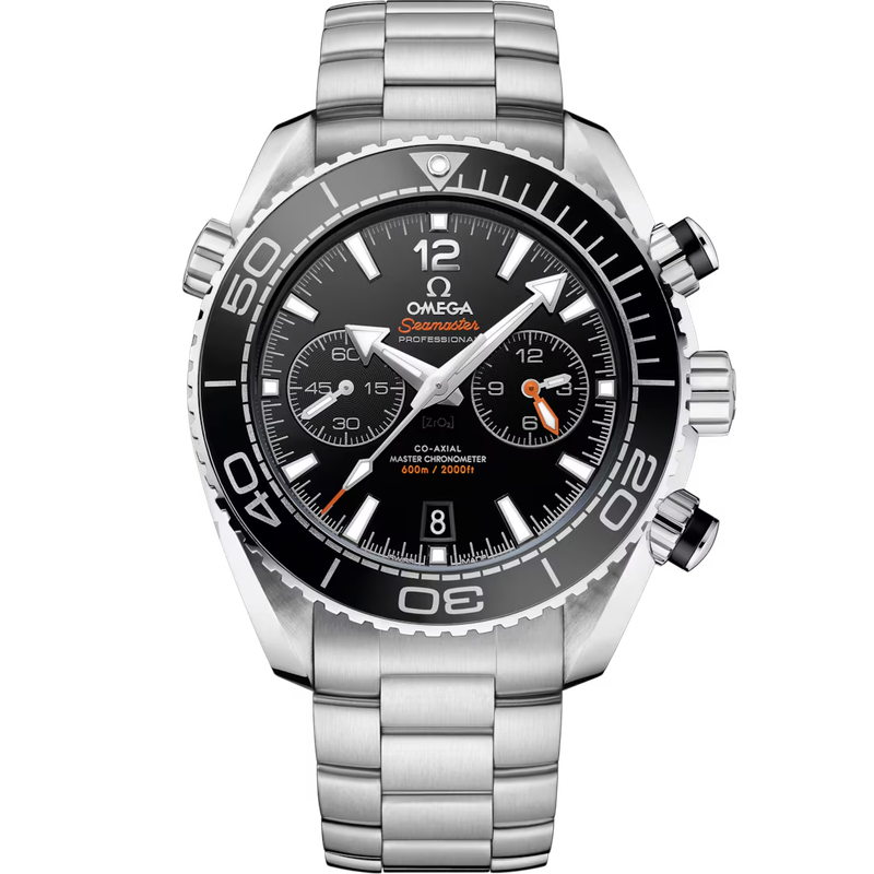Planet Ocean 600M Chrono 45.5mm with Black Dial in Stainless Steel