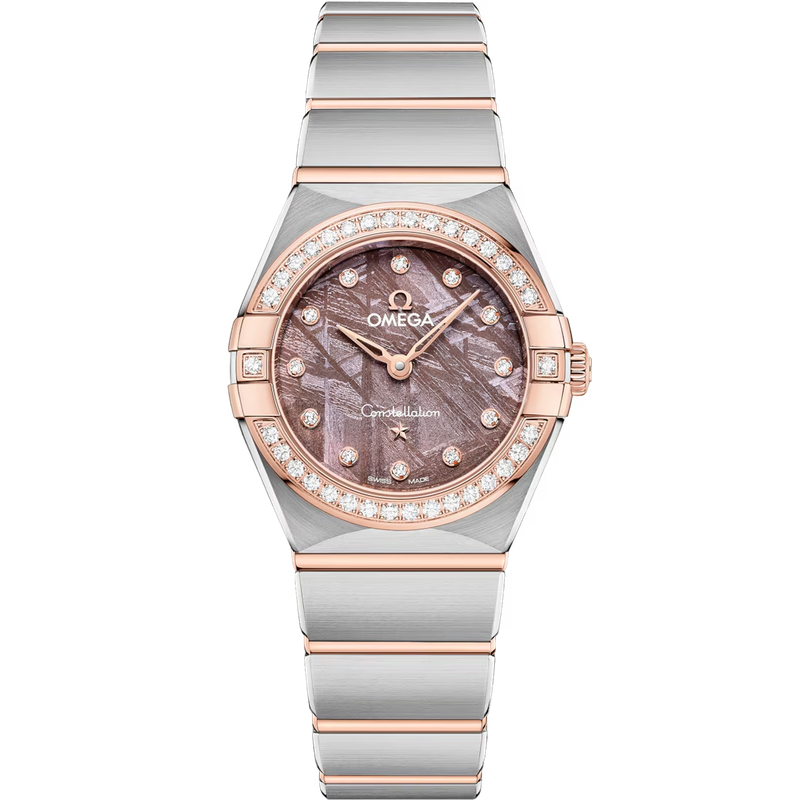 Constellation 25mm with Lilac Meteorite Diamond Dial and Diamond Bezel in Steel and Rose Gold