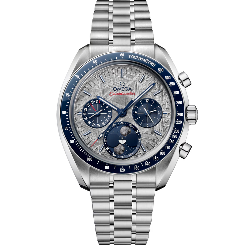Speedmaster Moonphase 43mm with Grey Meteorite Dial in Stainless Steel