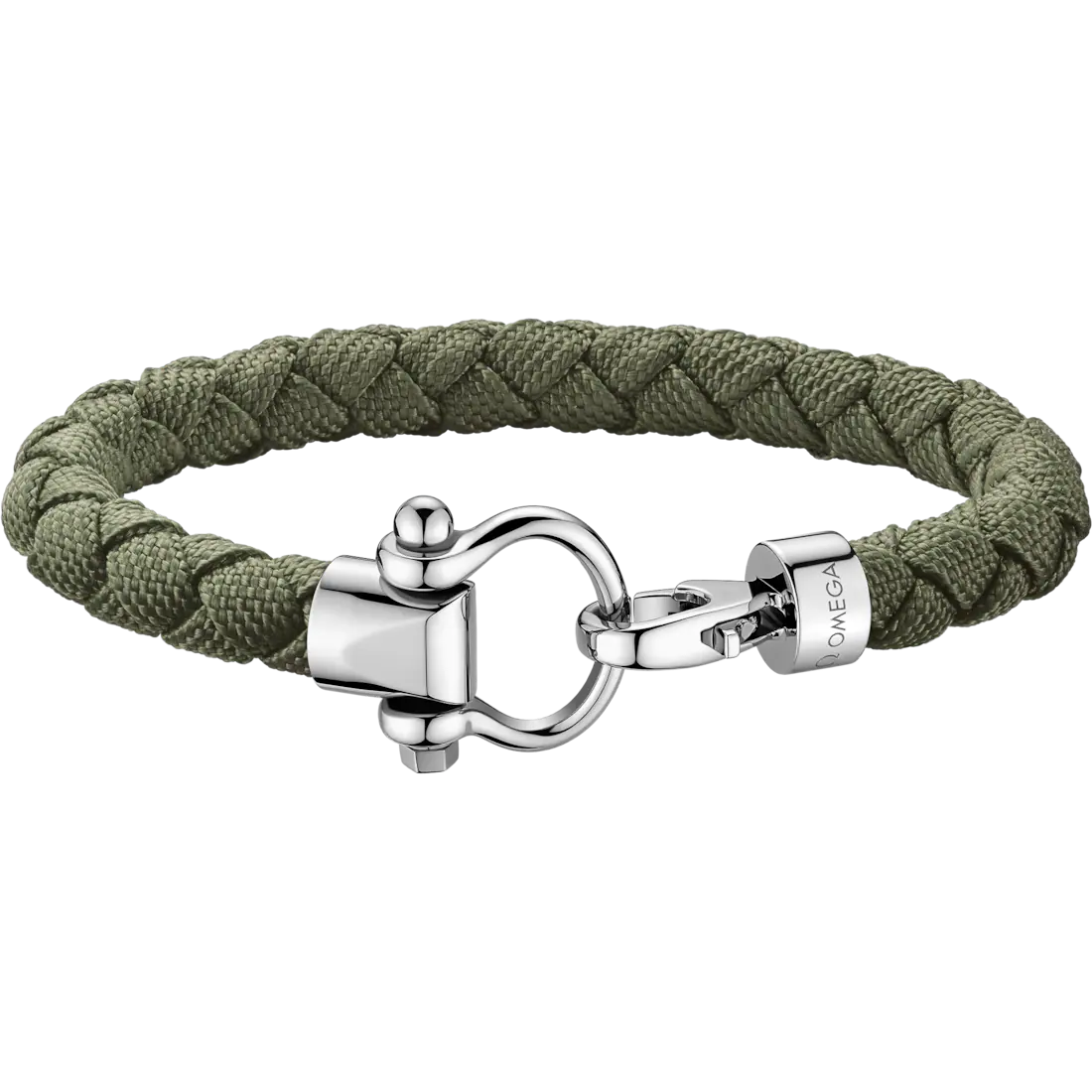 Aqua Sailing Bracelet (Large) in Kahki Braided Nylon
