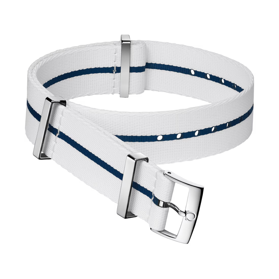 NATO Strap (20mm) White With Blue Stripe