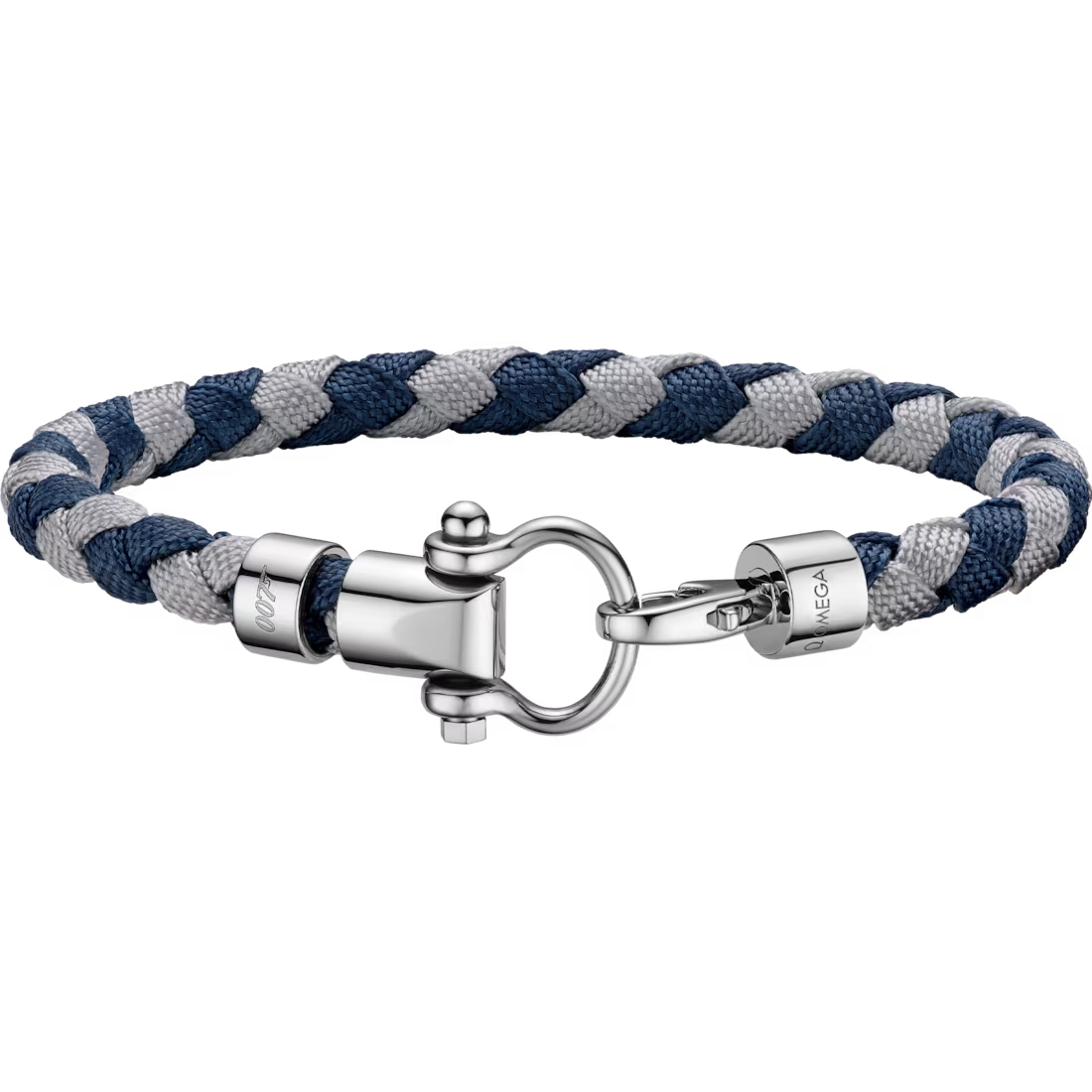 Aqua Sailing Bracelet Bond Edition (Large) with Blue and Grey Braided Nylon