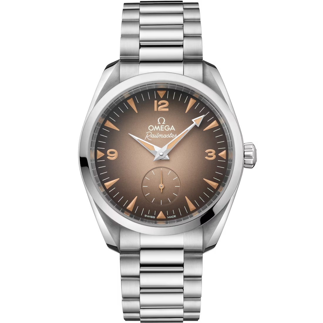 Railmaster 38mm with Beige Gradient Dial in Stainless Steel