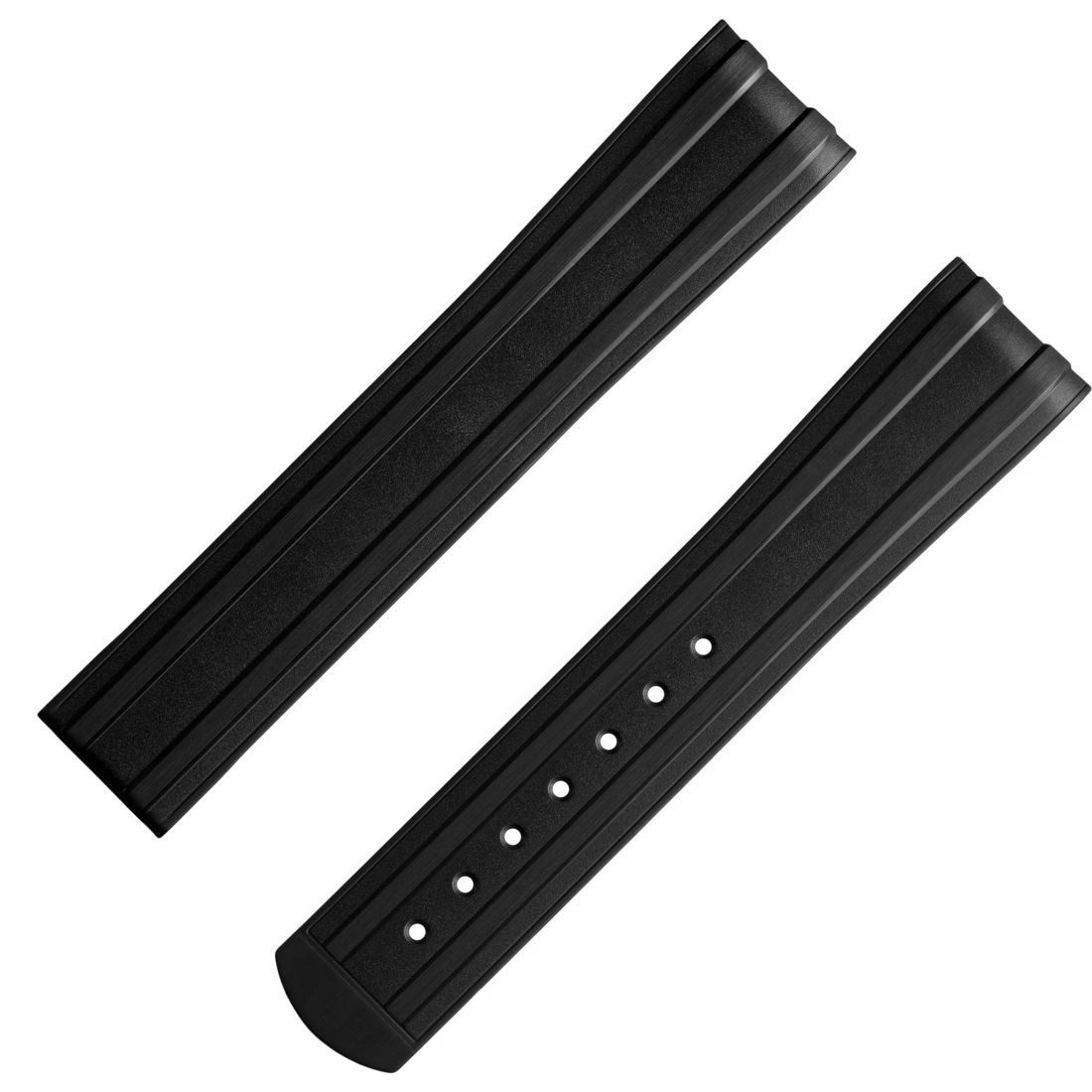 20mm Black Rubber Dive Strap