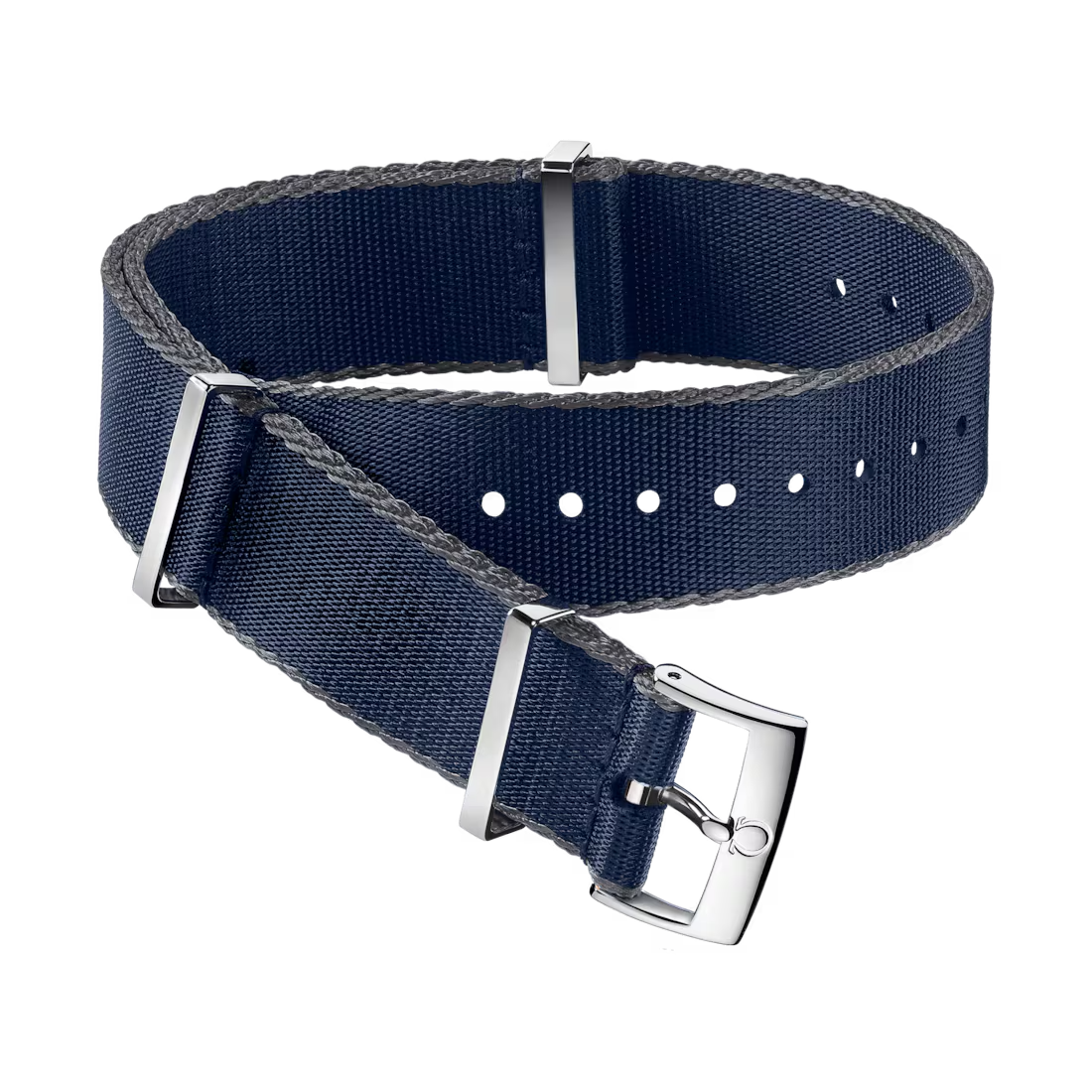 Nato Strap 22mm Polyamide Blue With Grey Border