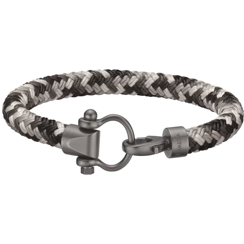 Aqua Sailing Nylon Bracelet (M) in Titanium and Snow Camo