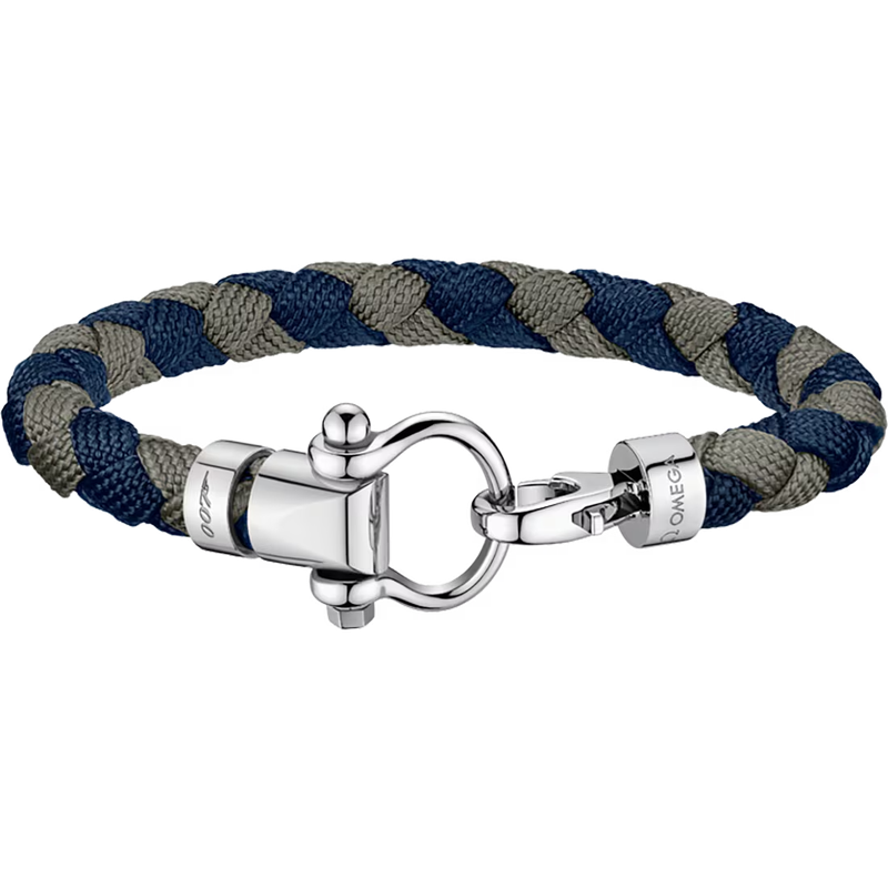Aqua Sailing Nylon Bracelet (XL) 007 Edition in Blue and Grey