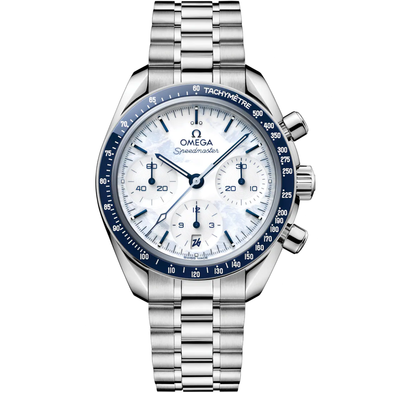 Speedmaster 38mm Milano Cortina Edition In Stainless Steel with Varnished White dial