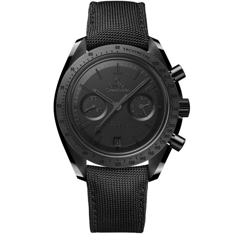 Speedmaster Dark Side of the Moon 44.25mm with Black Dial in Black Ceramic Case on Textile Strap