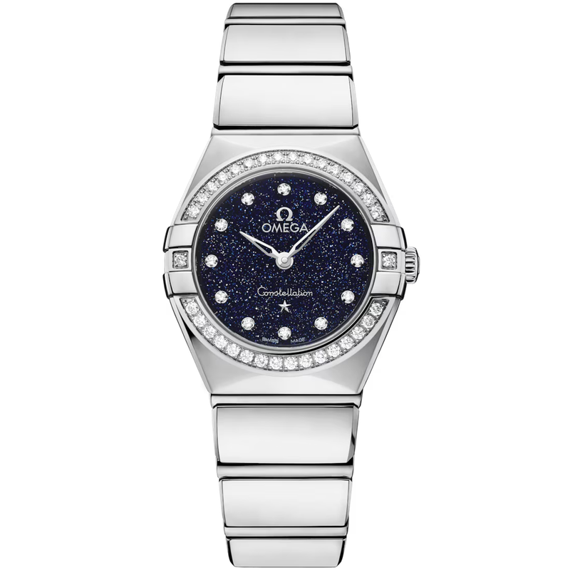 Constellation 25mm with Blue Aventurine Diamond Dial and Diamond Bezel in Stainless Steel