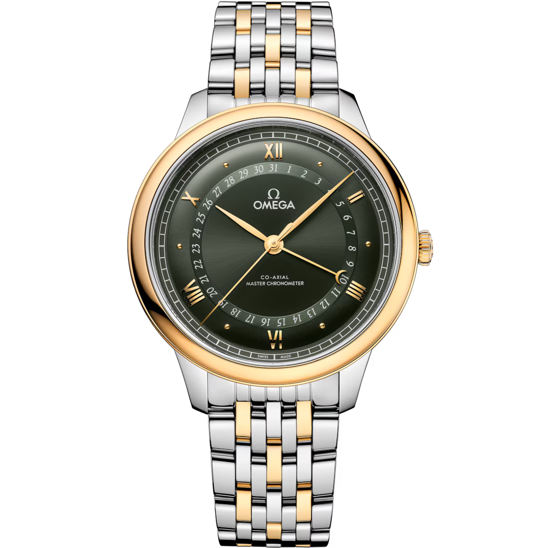 De Ville Prestige 42mm with Dark Green Dial in Stainless Steel and Yellow Gold