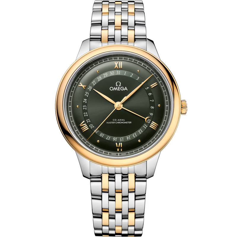 De Ville Prestige 42mm with Dark Green Dial in Stainless Steel and Yellow Gold