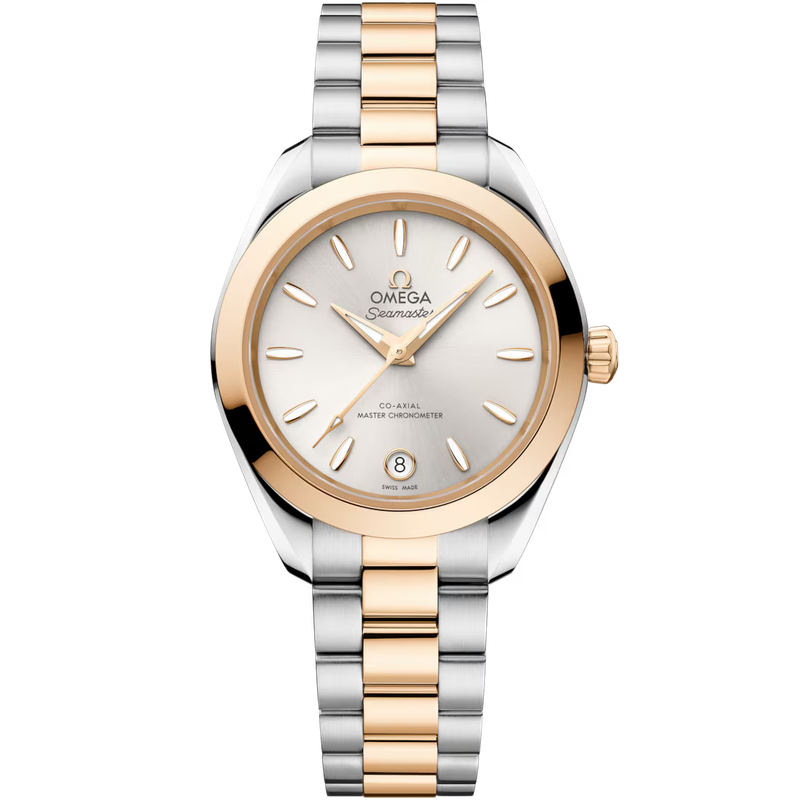 Aqua Terra 30mm with Silver Dial in Stainless Steel and Yellow Gold