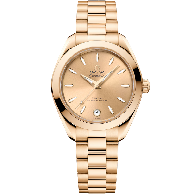 Aqua Terra 30mm with Moonshine Gold Dial in Yellow gold