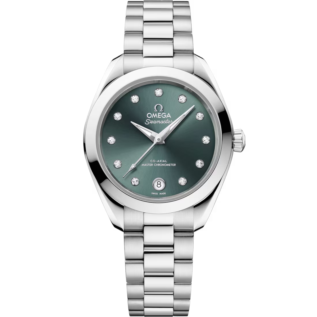 Aqua Terra 30mm with Pine Green Diamond Dial in Stainless Steel