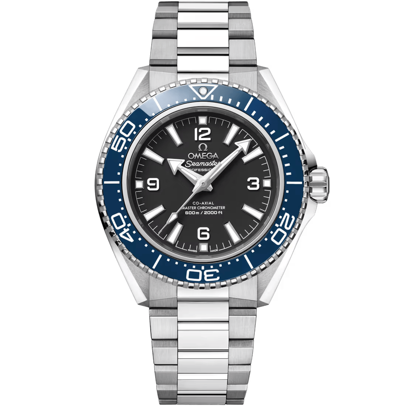 Planet Ocean 42mm with Black Dial and Blue Bezel in Stainless Steel