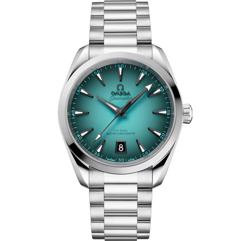 Aqua Terra 38mm with Smoked Turquoise Dial in Stainless Steel