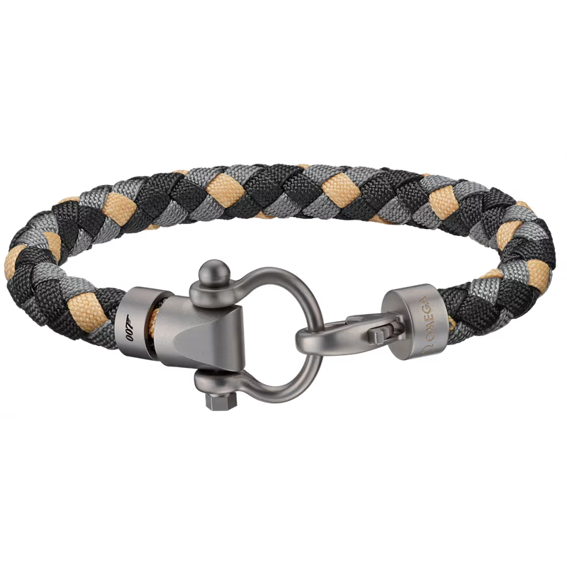 Aqua Sailing Nylon Bracelet (XL) 007 Edition in Titanium and Multicolor