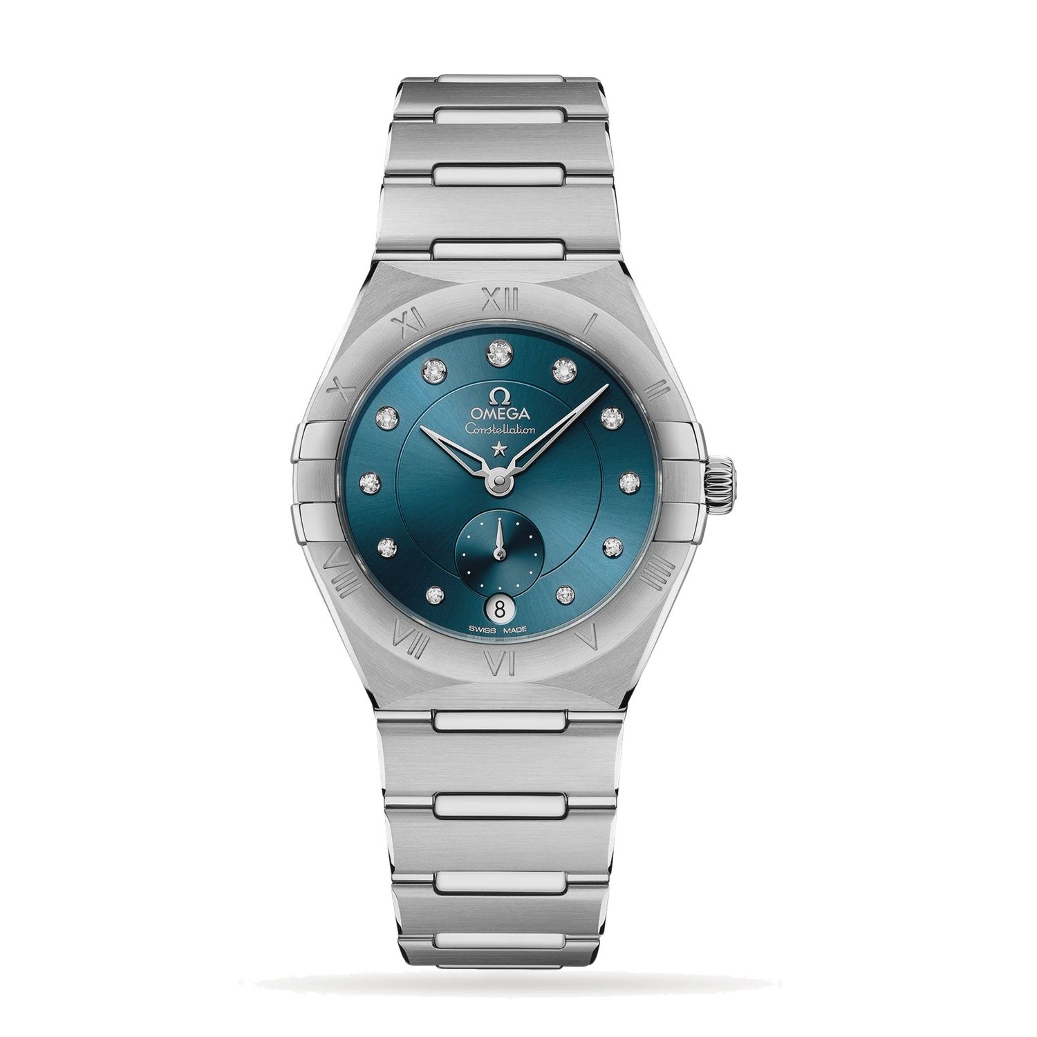 Constellation Small Seconds 34mm with Blue Diamond Dial in Stainless Steel