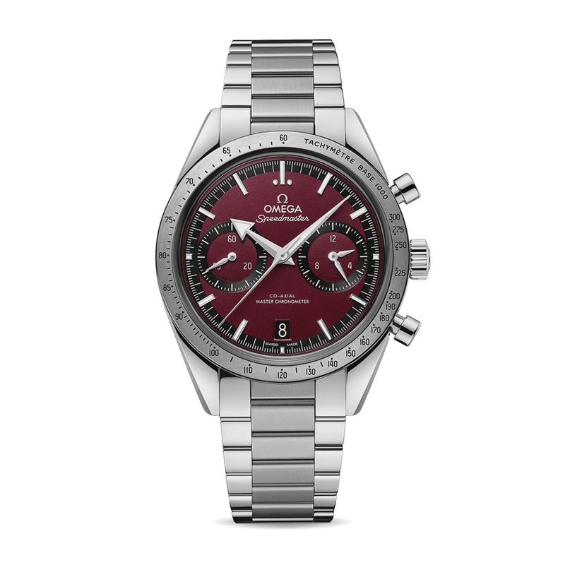 Speedmaster 57 40.5mm with Red Dial in Stainless Steel