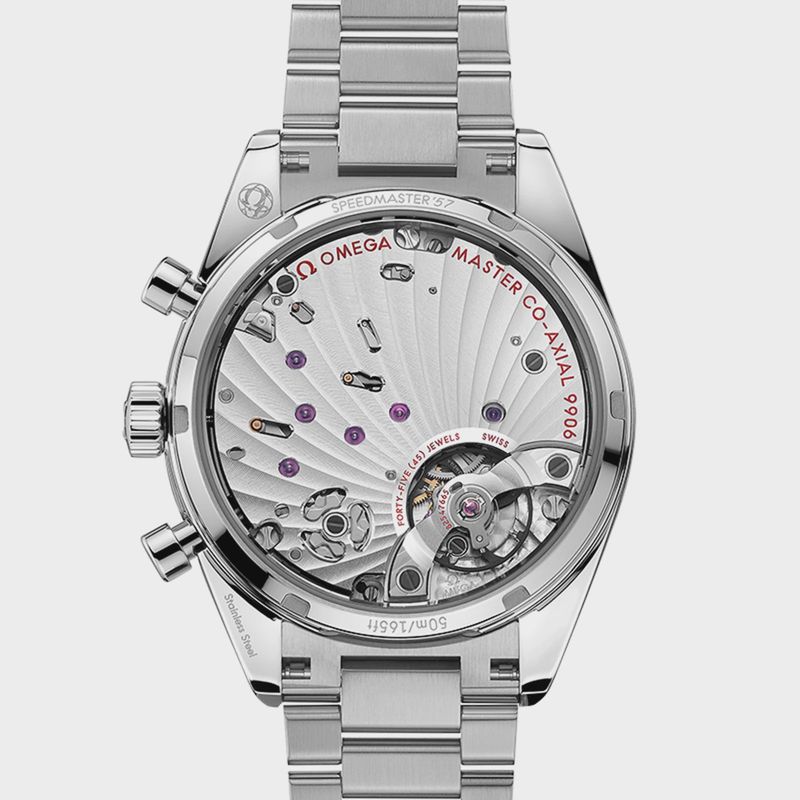 Speedmaster 57 40.5mm with Red Dial in Stainless Steel
