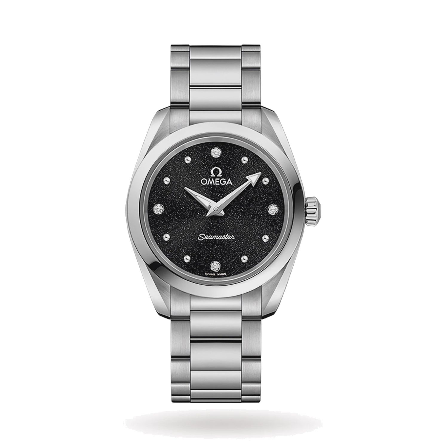Aqua Terra 28mm with Shimmer Black Dial in Stainless Steel