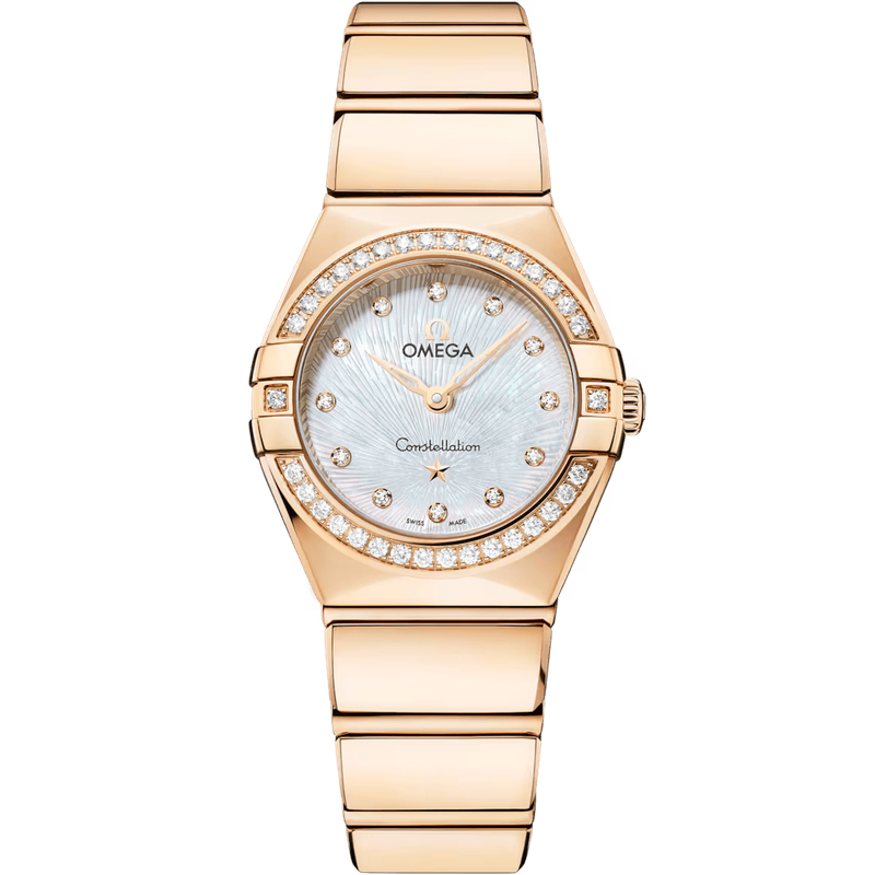 Constellation 25mm with Mother of Pearl Supernova Diamond Dial and Diamond Bezel in Yellow Gold