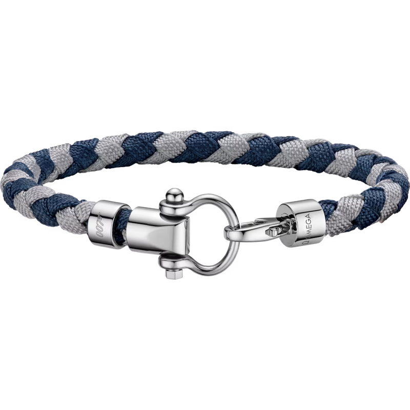 Aqua Sailing Nylon Bracelet (M) in Grey and Blue 007 Edition