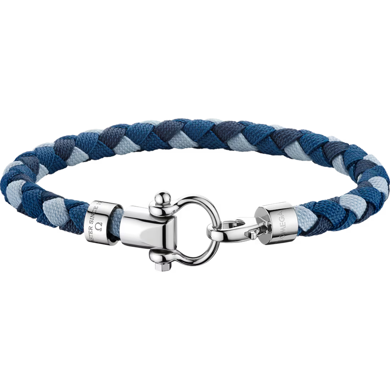 Aqua Sailing Nylon Bracelet (M) in Summer Blue