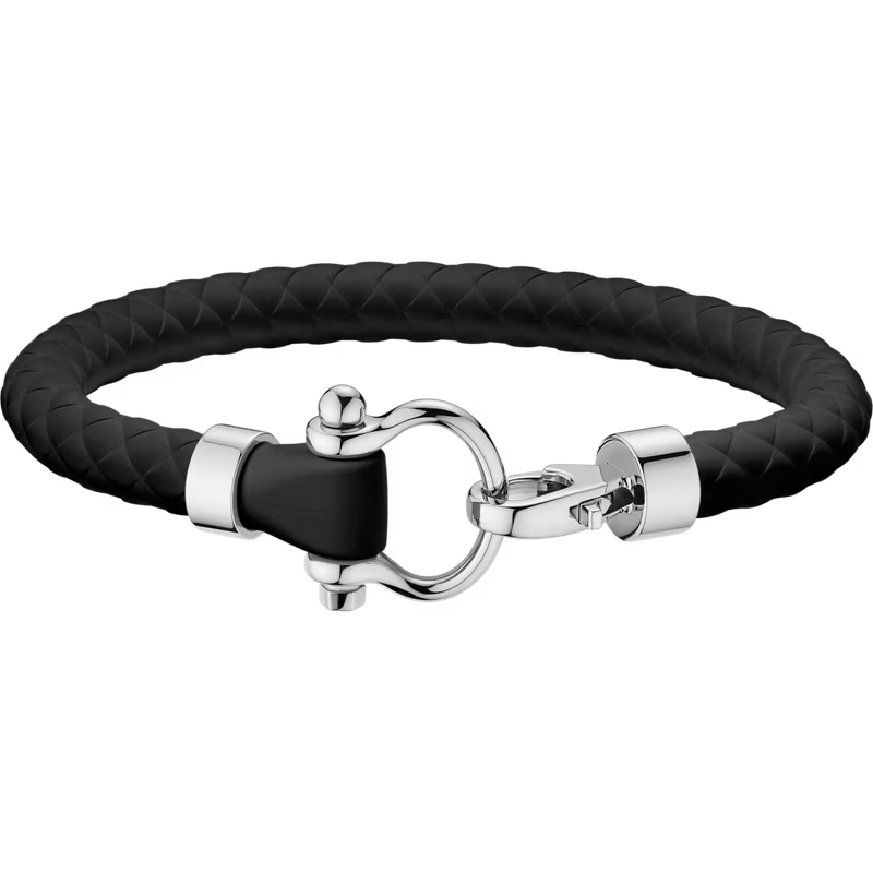 Aqua Sailing Rubber Bracelet (XL) in Black