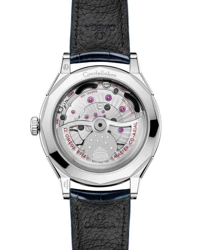 Constellation Observatory 39.4mm with Blue Dial in Stainless Steel On A Blue Leather Strap