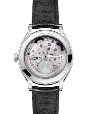 Constellation Observatory 39.4mm With Silvery Dial in Stainless Steel On A Alligator Strap