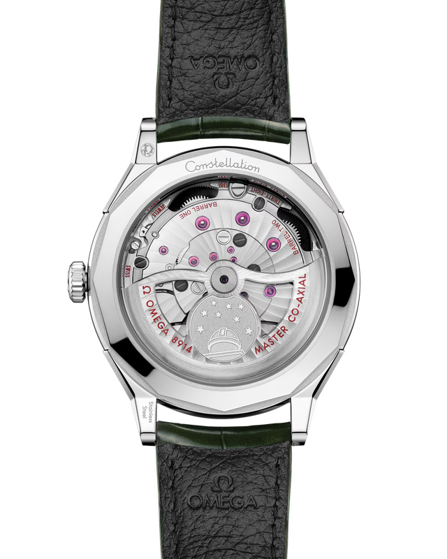Constellation Observatory 39.4mm With Green Dial in Stainless Steel on a Green Alligator Strap