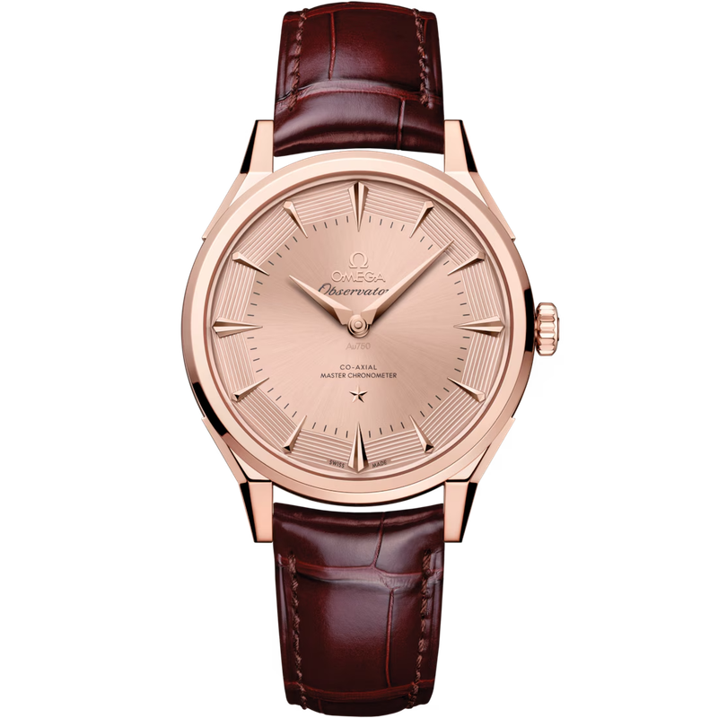 Constellation Observatory 39.4mm In Rose Gold On A  Alligator Strap