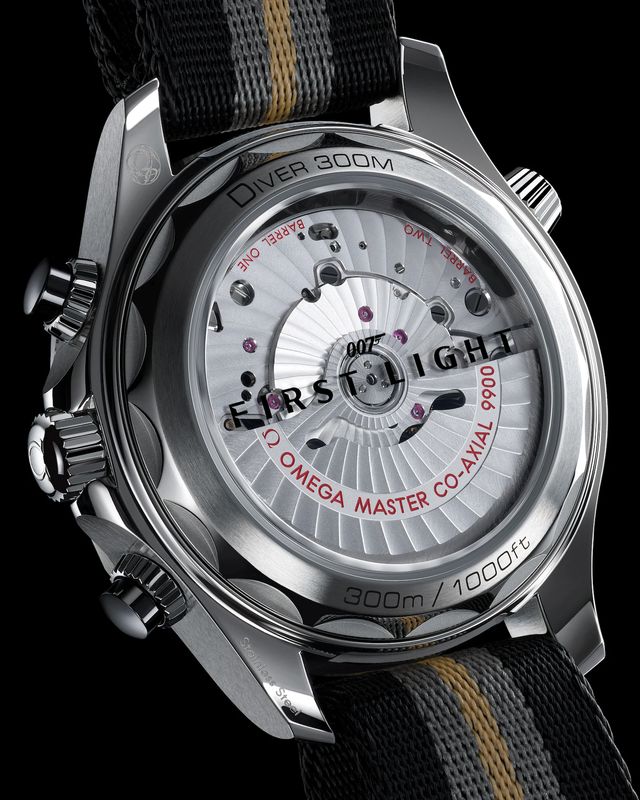 Diver 300 Chronograph 007 First Light 44mm in Stainless Steel with Black Dial