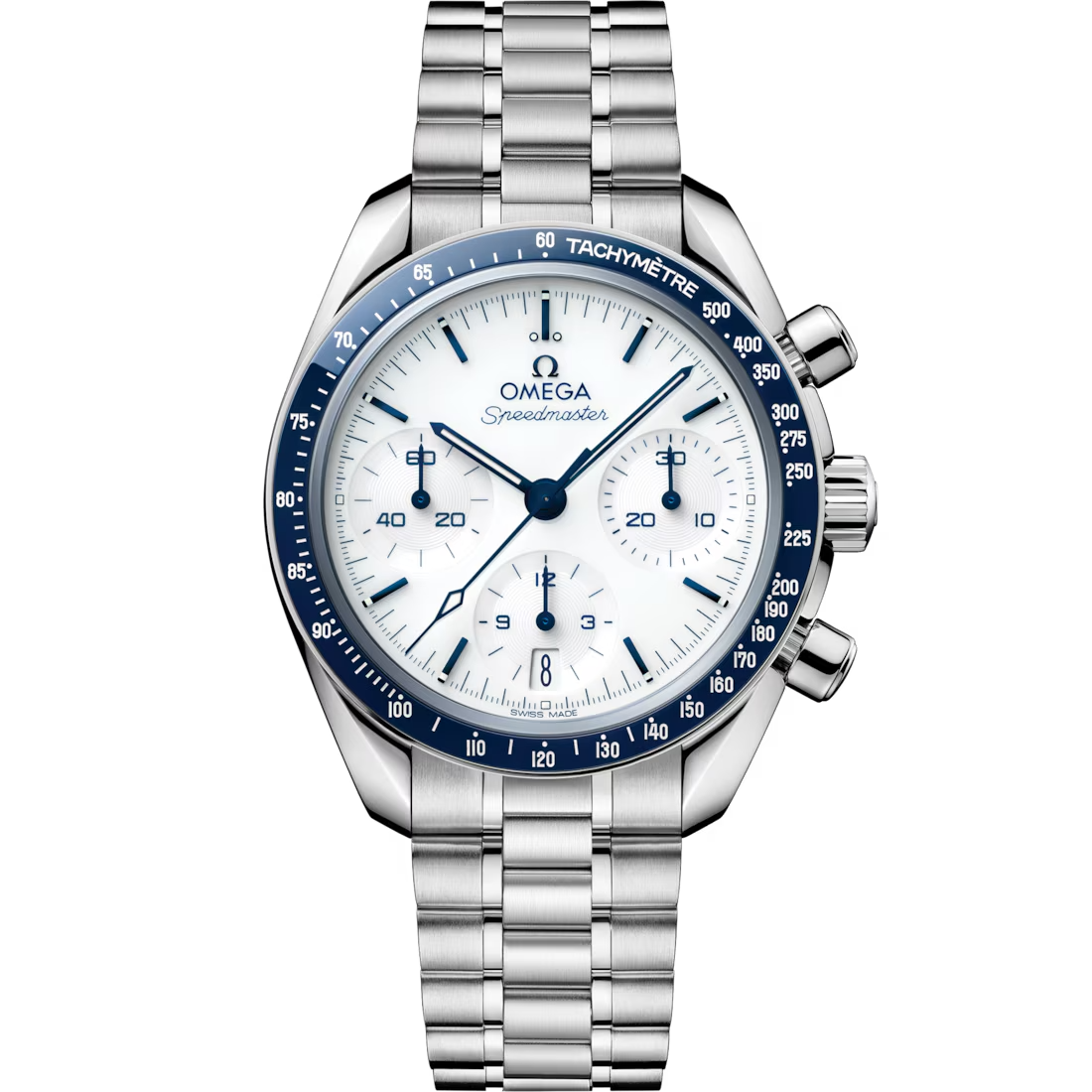Speedmaster 38mm With White Dial in Stainless Steel