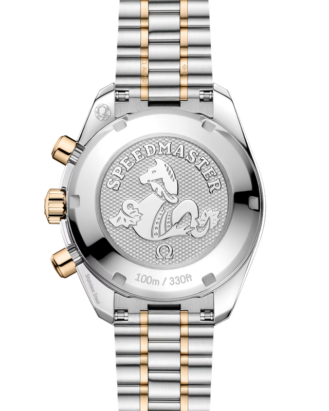 Speedmaster 38mm in Stainless Steel and Yellow Gold with White Dial