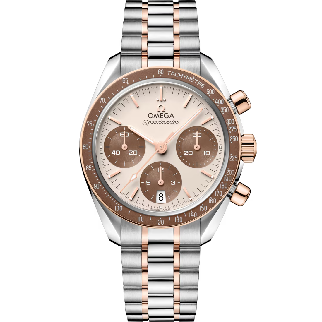 Speedmaster 38mm in Stainless Steel and Rose Gold with Cappuccino Dial