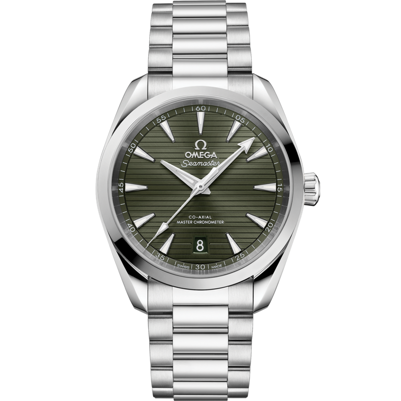 Aqua Terra 38mm With Green Teak Dial in Stainless Steel