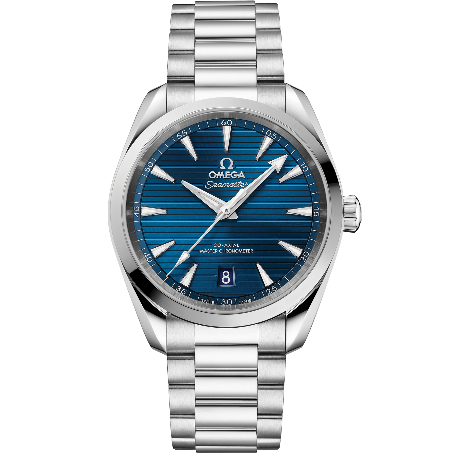 Aqua Terra 38mm with Blue Teak Dial in Stainless Steel