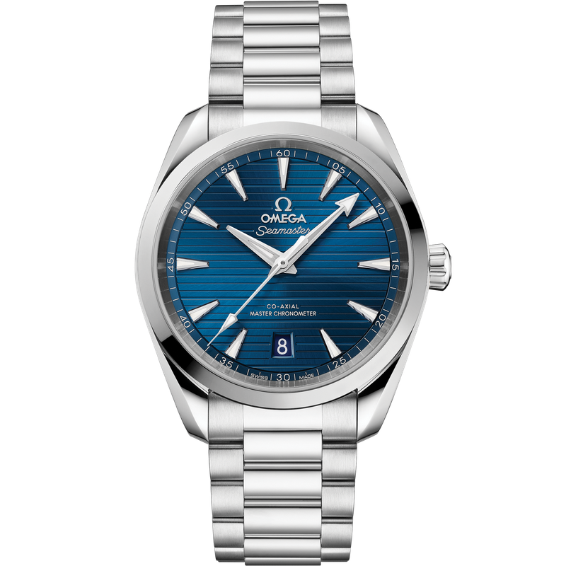 Aqua Terra 38mm with Blue Teak Dial in Stainless Steel