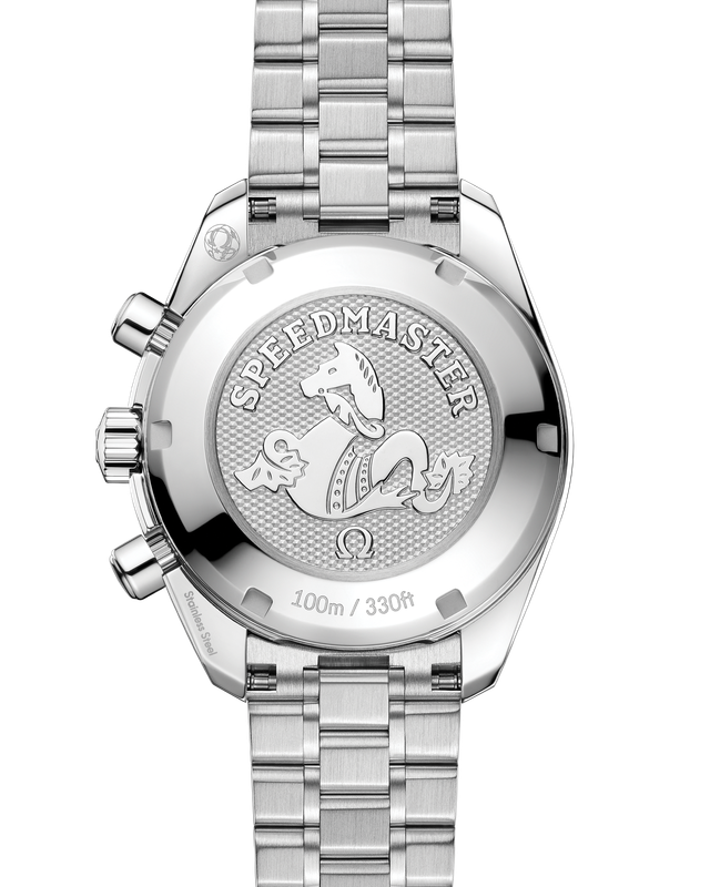 Speedmaster 38mm in Stainless Steel with Ice Blue Dial and Diamond Bezel