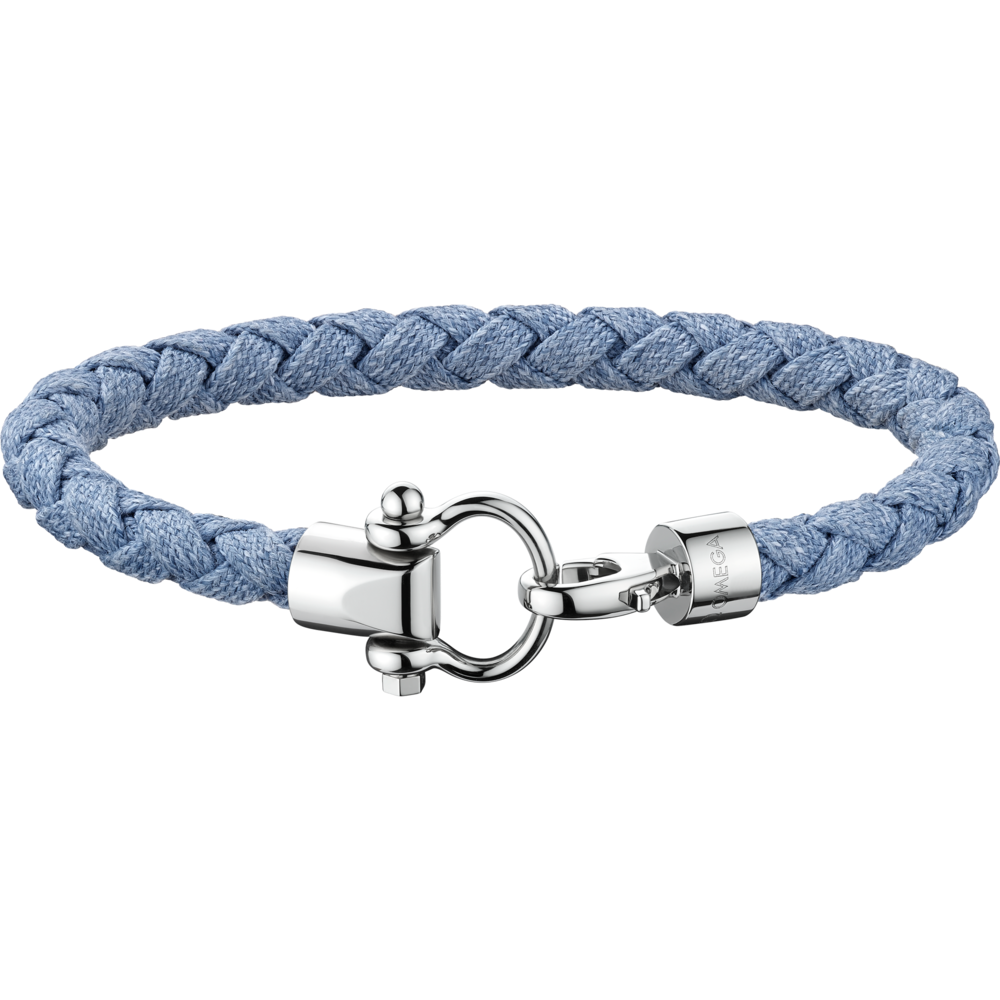 Aqua Sailing Bracelet in Blue Braided Jean