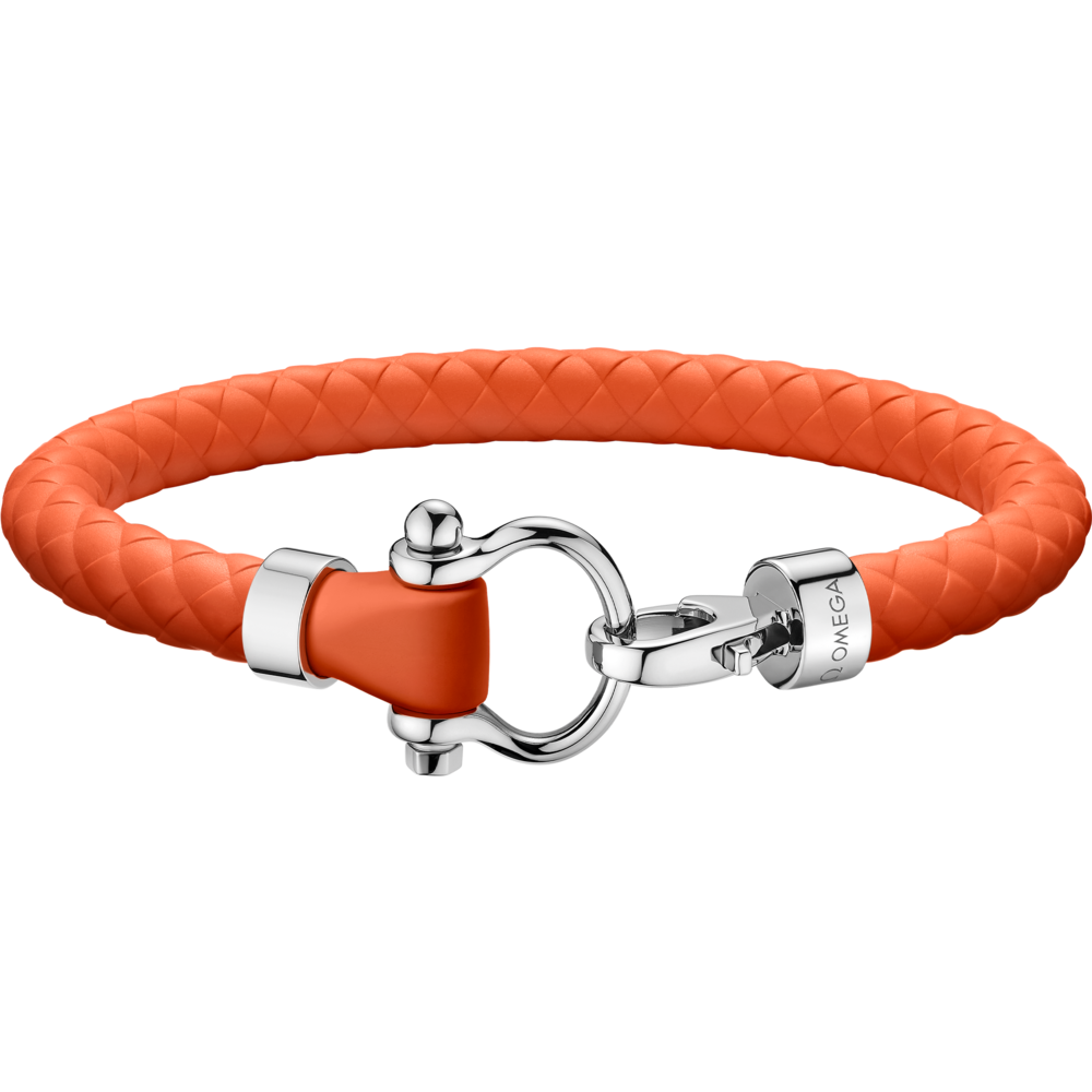 Aqua Sailing Structured Rubber Bracelet in Orange