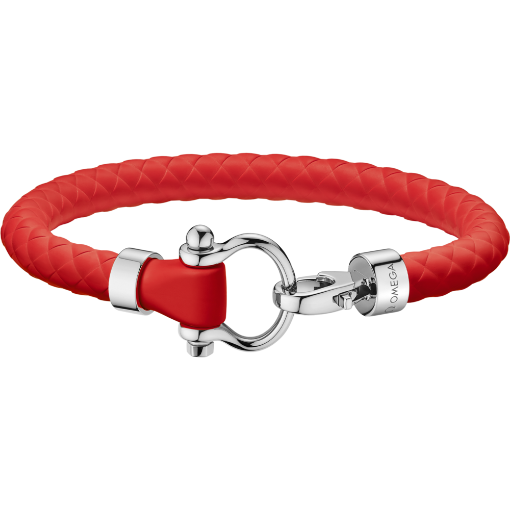 Aqua Sailing Structured Rubber Bracelet in Red