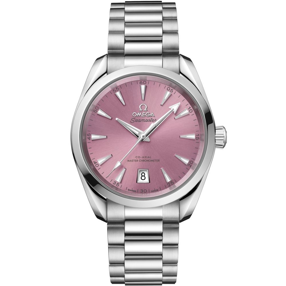 Aqua Terra 38mm with Shell Pink Dial in Stainless Steel