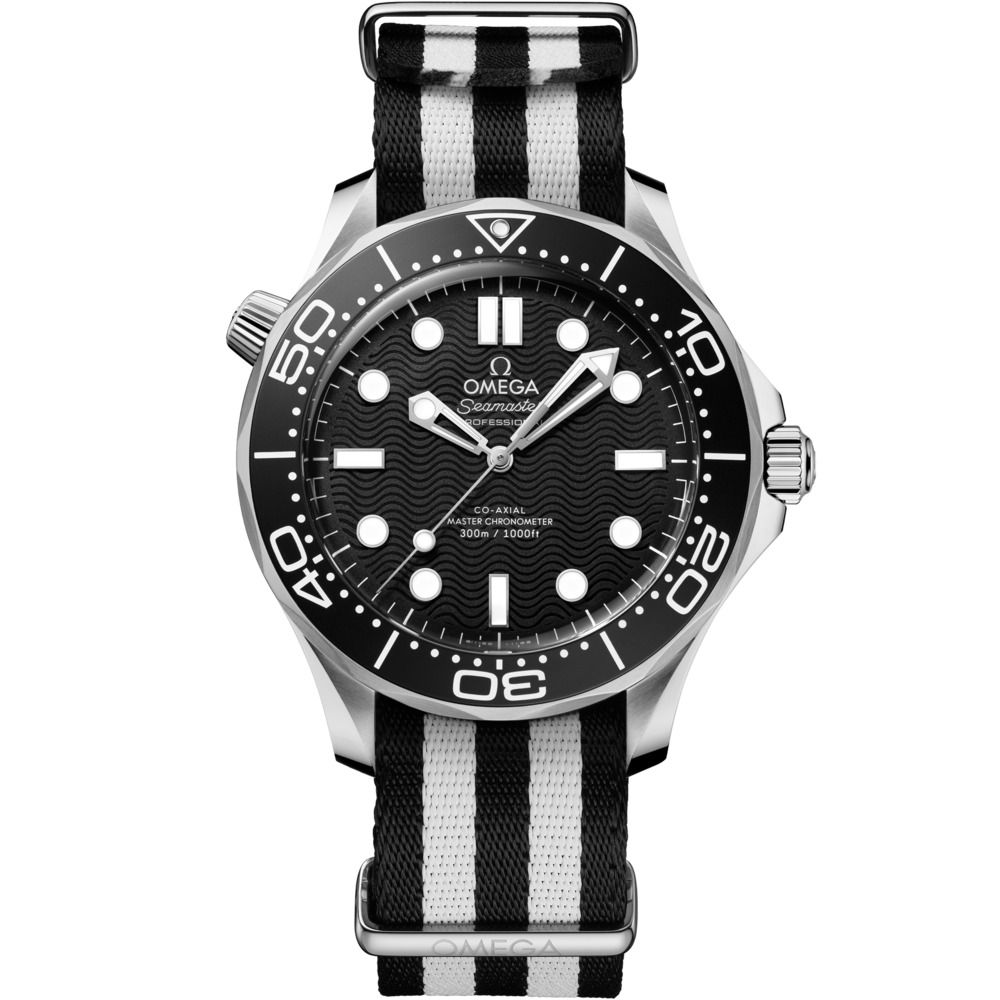 Seamaster Diver 300M 42mm with Black Dial in Stainless Steel on NATO Strap