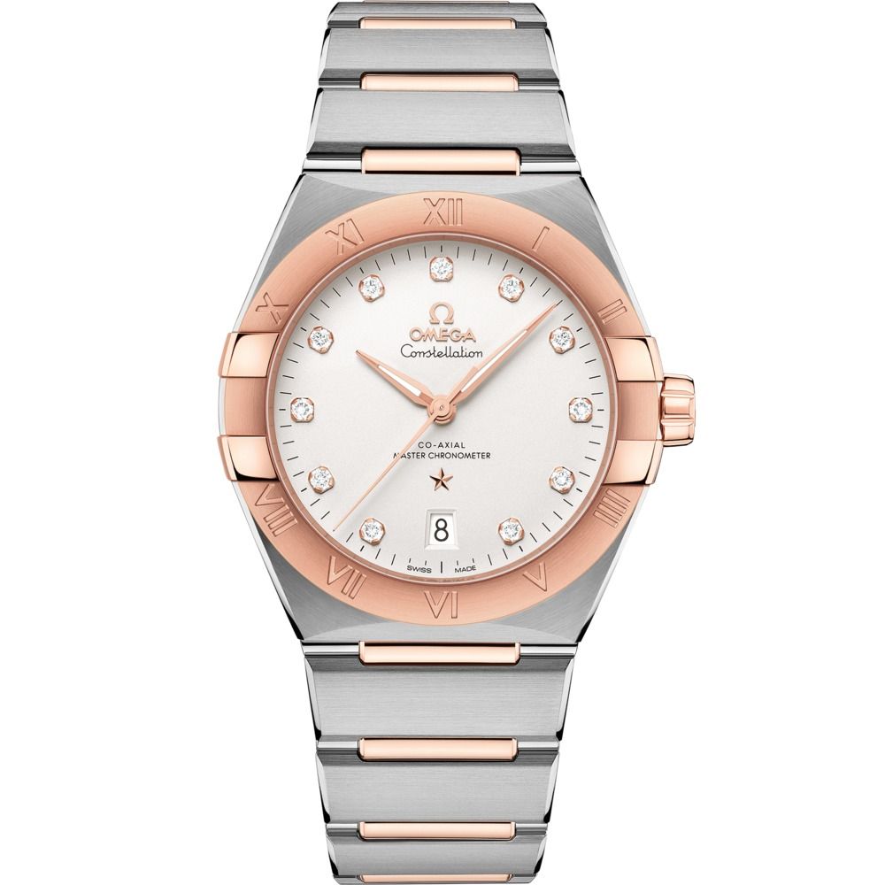 Constellation 39mm with Silver Diamond Dial in Stainless Steel and Rose Gold