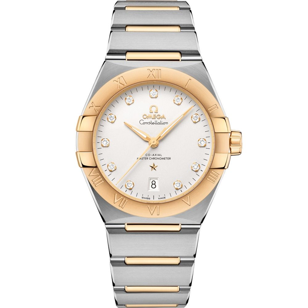 Constellation 39mm with Silver Diamond Dial in Stainless Steel and Yellow Gold